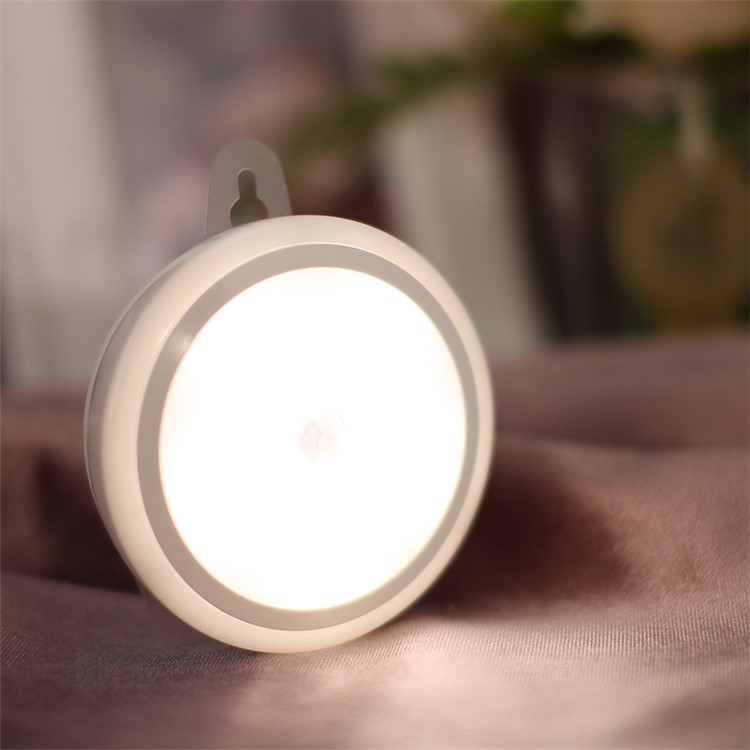 LIGHTMATES Wireless Motion Sensing LED Night Light Battery Operated CL018 - Silver Shell / Warm White Light-1