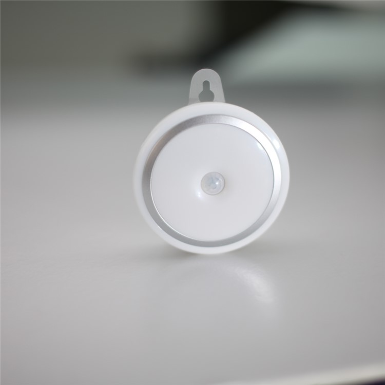 LIGHTMATES Wireless Motion Sensing LED Night Light Battery Operated CL018 - Silver Shell / Warm White Light-3