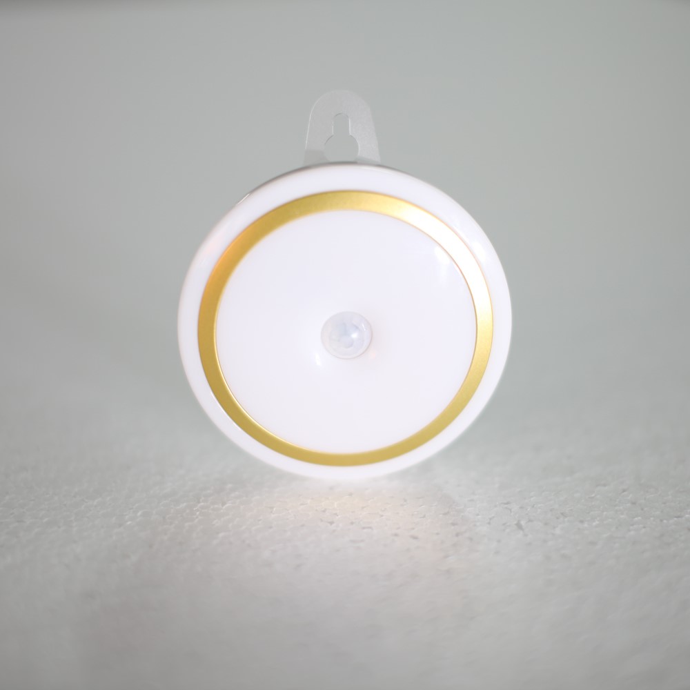 LIGHTMATES Cordless Motion Sensor LED Night Light Battery Powered CL018 - Golden Shell / Warm White Light-3