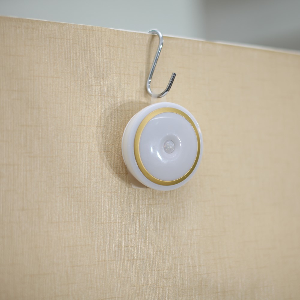 LIGHTMATES Cordless Motion Sensor LED Night Light Battery Powered CL018 - Golden Shell / Warm White Light-6
