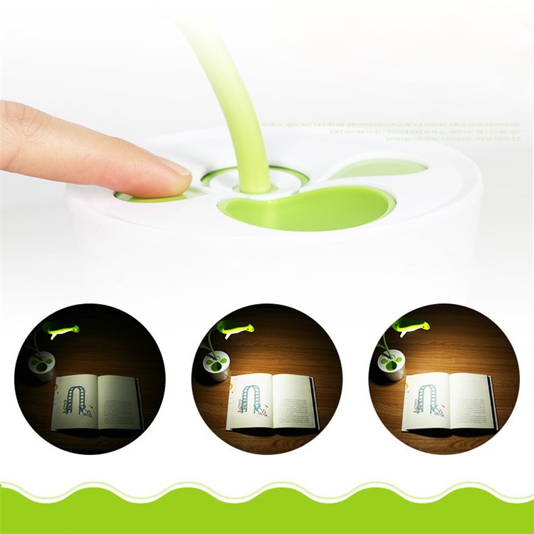 Bird Shape Rechargeable LED USB Table Light with Pen Holder - Green-7