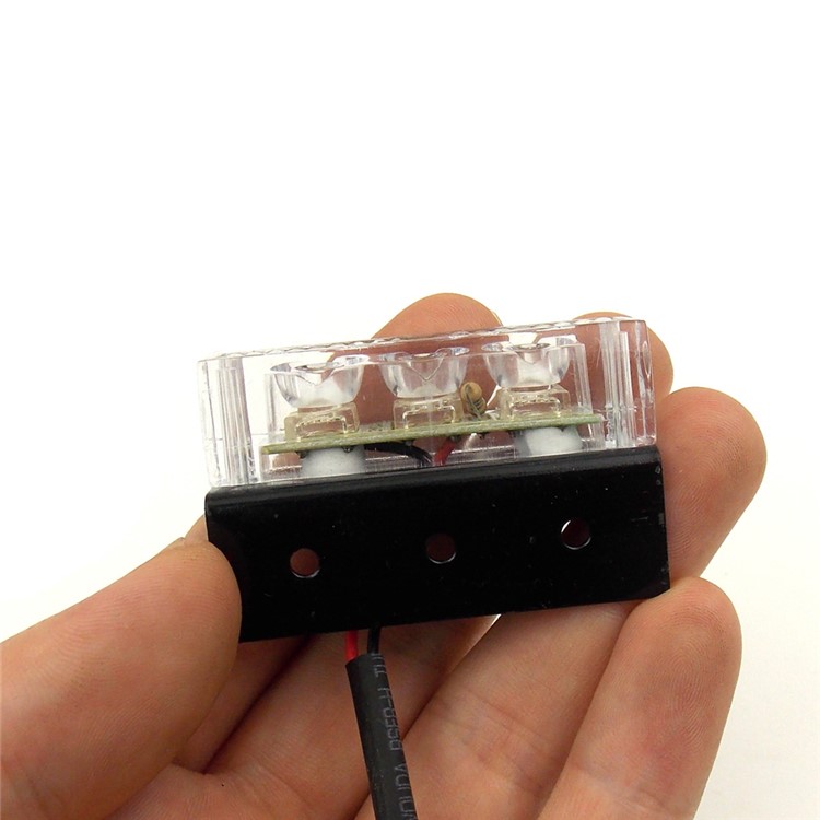 12V Yellow 4 x 3-LED Strobe Light Flash Warning Car Truck Lamp with Modes Controller-6