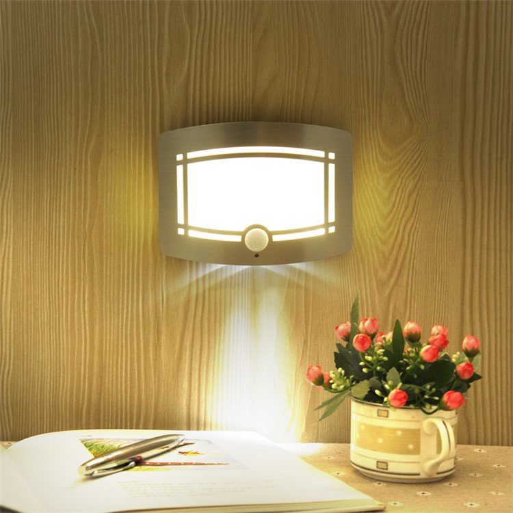 LIGHTMATES Battery-Powered Motion Sensor Activated LED Wall Sconce Night Light Auto On/Off WS01-2