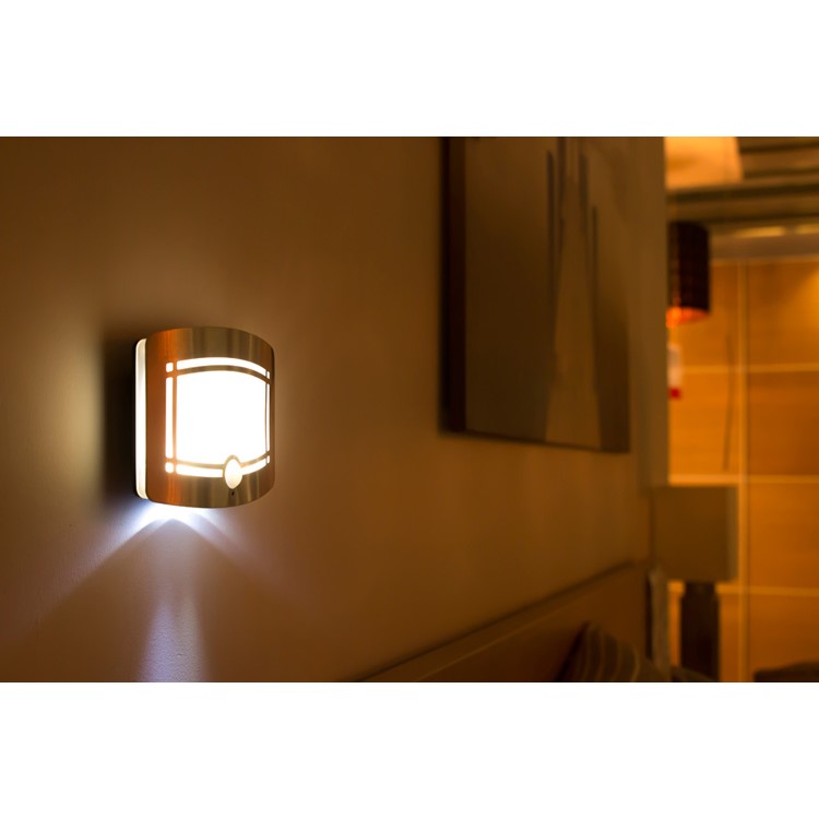 LIGHTMATES Battery-Powered Motion Sensor Activated LED Wall Sconce Night Light Auto On/Off WS01-8