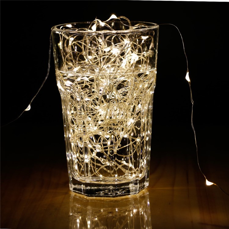2Pcs/Set 7.5m 60 LED IP68 Waterproof Fairy Decorative Christmas Solar String Lights (CE,RoHS) - Warm White-10