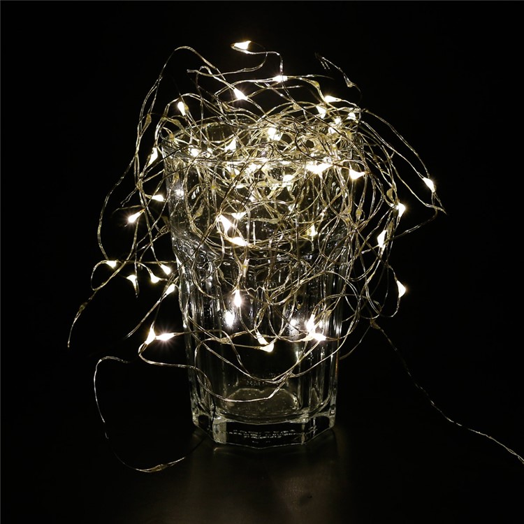 2Pcs/Set 7.5m 60 LED IP68 Waterproof Fairy Decorative Christmas Solar String Lights (CE,RoHS) - Warm White-11