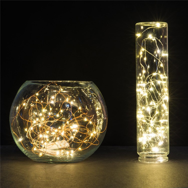 2Pcs/Set 7.5m 60 LED IP68 Waterproof Fairy Decorative Christmas Solar String Lights (CE,RoHS) - Warm White-5