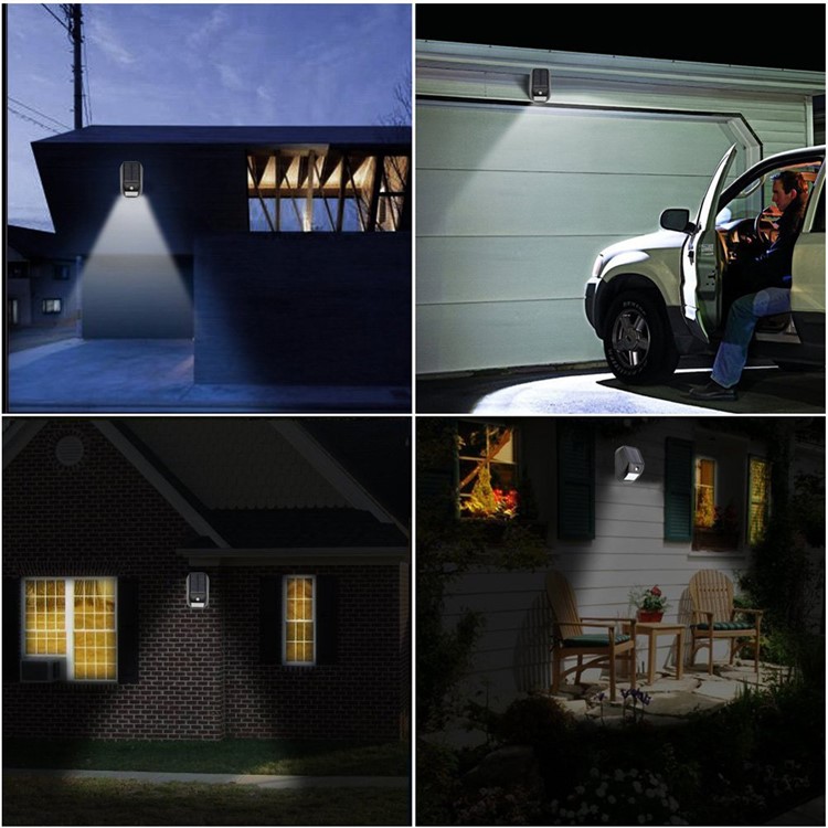9-LED Solar Panel Powered Motion Sensor Lamp Outdoor Light for Driveway Path-9