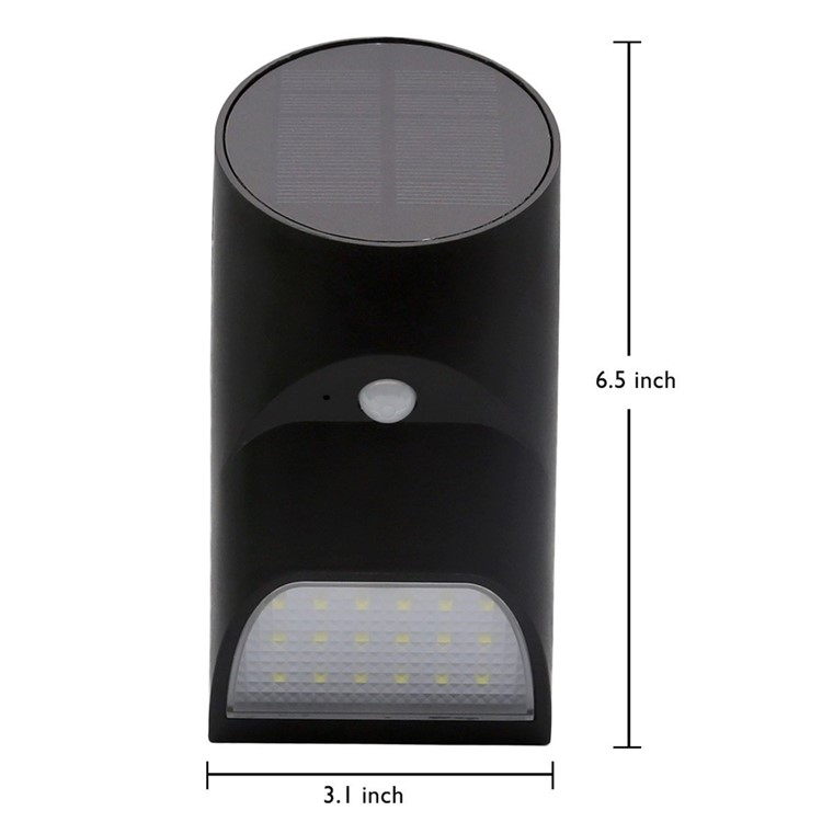 18-LED Solar Powered Outdoor Motion Active LED Light for Garden Patio - Black-4