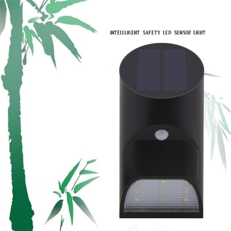 18-LED Solar Powered Outdoor Motion Active LED Light for Garden Patio - Black-8