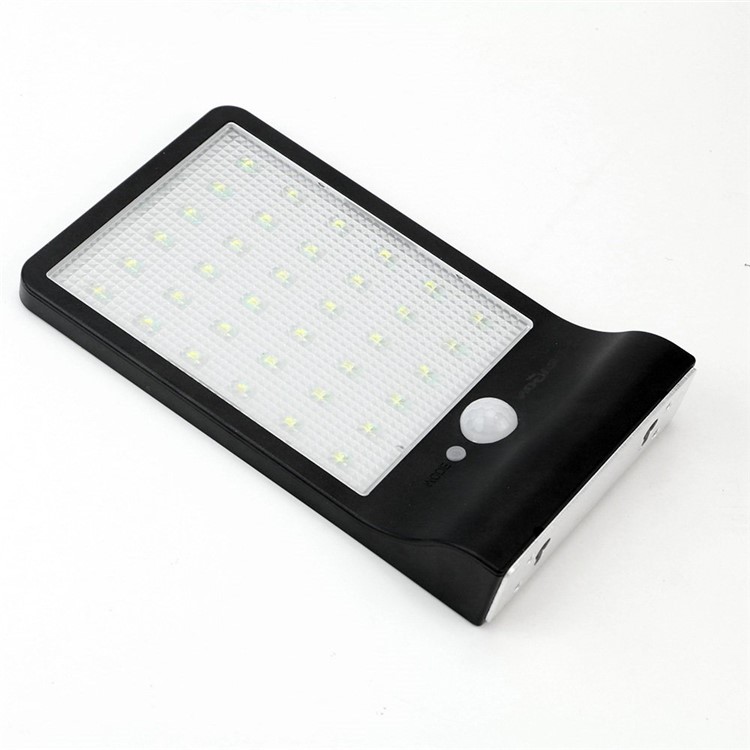 Outdoor 36-LED Solar Powered Motion Sensor Light Waterproof Spotlight Wall Light - Black-10