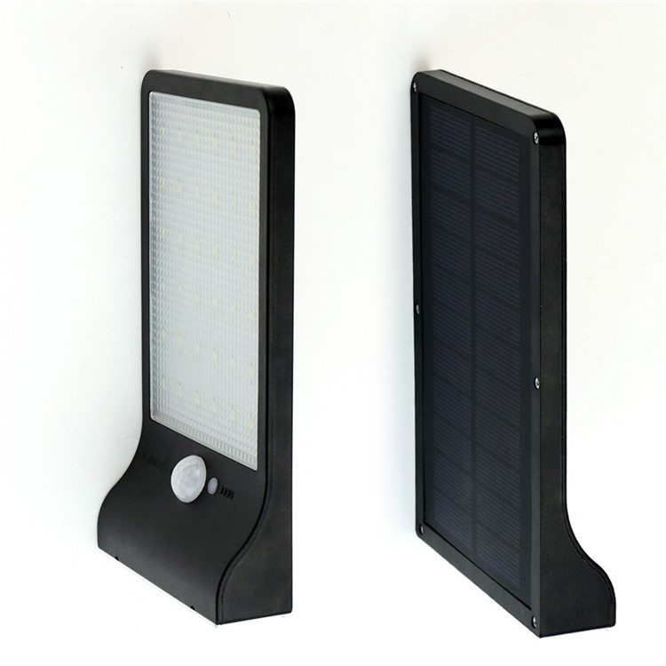 Outdoor 36-LED Solar Powered Motion Sensor Light Waterproof Spotlight Wall Light - Black-11