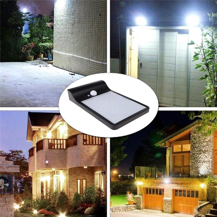 Outdoor 36-LED Solar Powered Motion Sensor Light Waterproof Spotlight Wall Light - Black-12