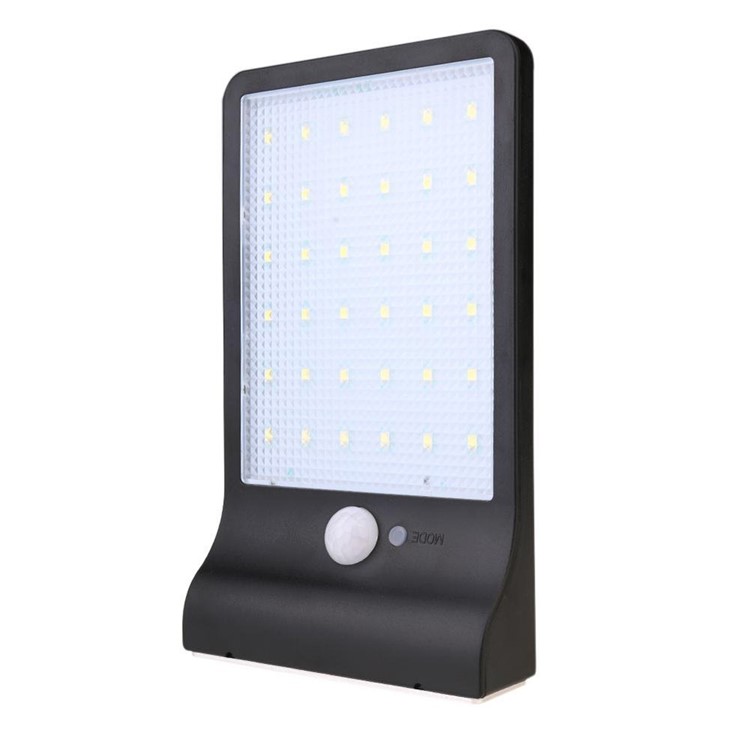 Outdoor 36-LED Solar Powered Motion Sensor Light Waterproof Spotlight Wall Light - Black-4
