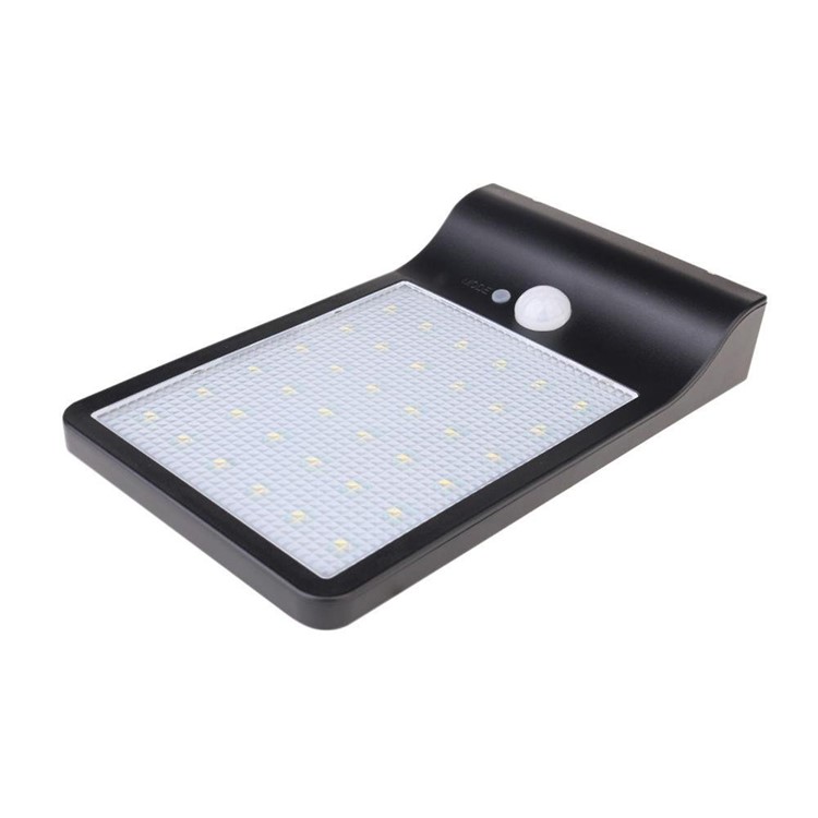 Outdoor 36-LED Solar Powered Motion Sensor Light Waterproof Spotlight Wall Light - Black-9