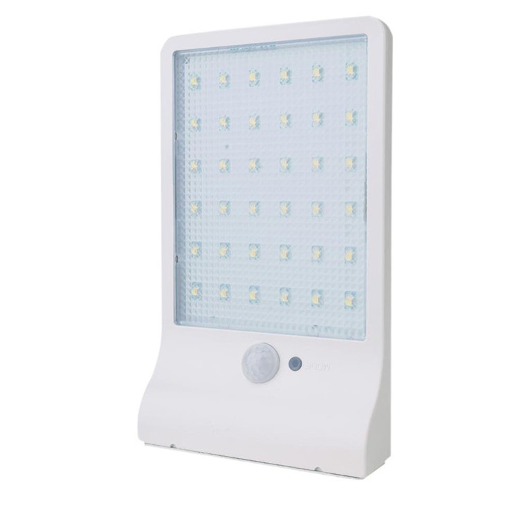Outdoor 36-LED Solar Powered Motion Sensor Lamp Waterproof Spotlight Wall Light - White-4