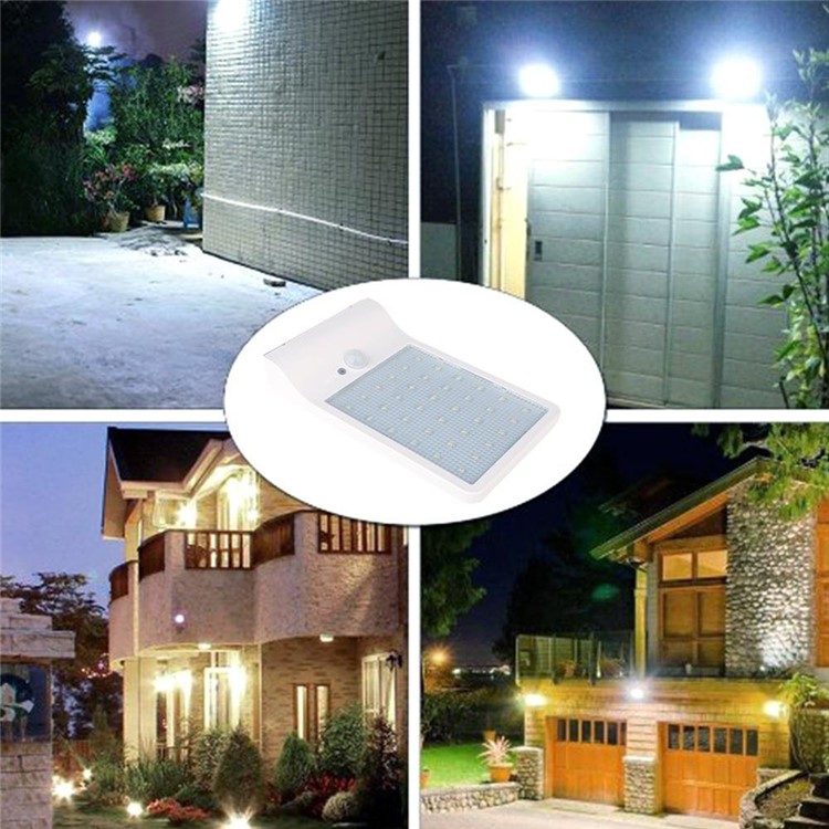 Outdoor 36-LED Solar Powered Motion Sensor Lamp Waterproof Spotlight Wall Light - White-5