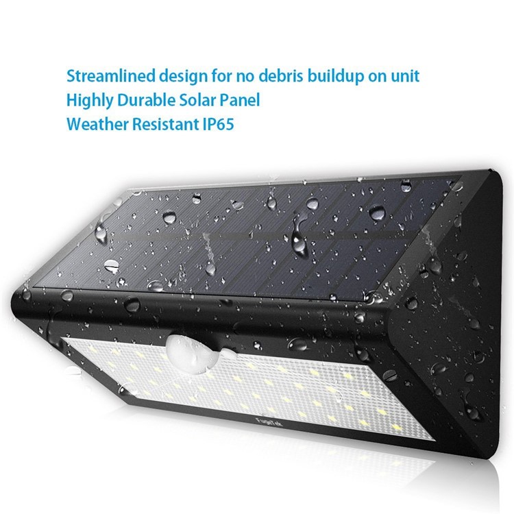 Waterproof Solar Powered Wireless Motion Activated Light 38-LED Solar Lamp - Black-1