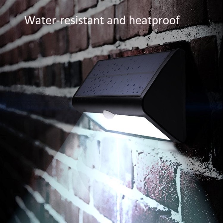 Waterproof Solar Powered Wireless Motion Activated Light 38-LED Solar Lamp - Black-10