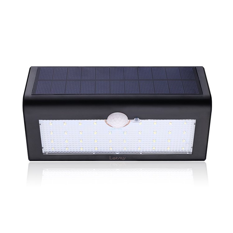 Waterproof Solar Powered Wireless Motion Activated Light 38-LED Solar Lamp - Black-2
