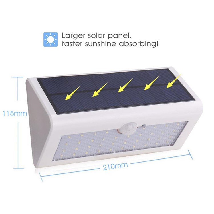 Waterproof Solar Powered Wireless Motion Activated Lamp 38-LED Solar Lamp - White-5