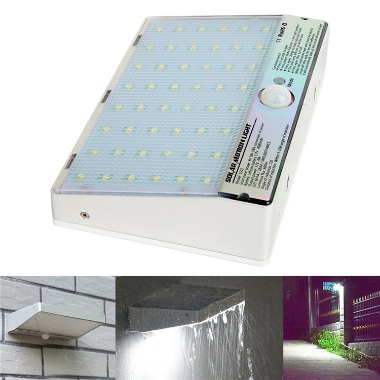 Super Bright 48 LED Solar Powered Waterproof Motion Sensor Wall Light for Outdoor Garden Path-1