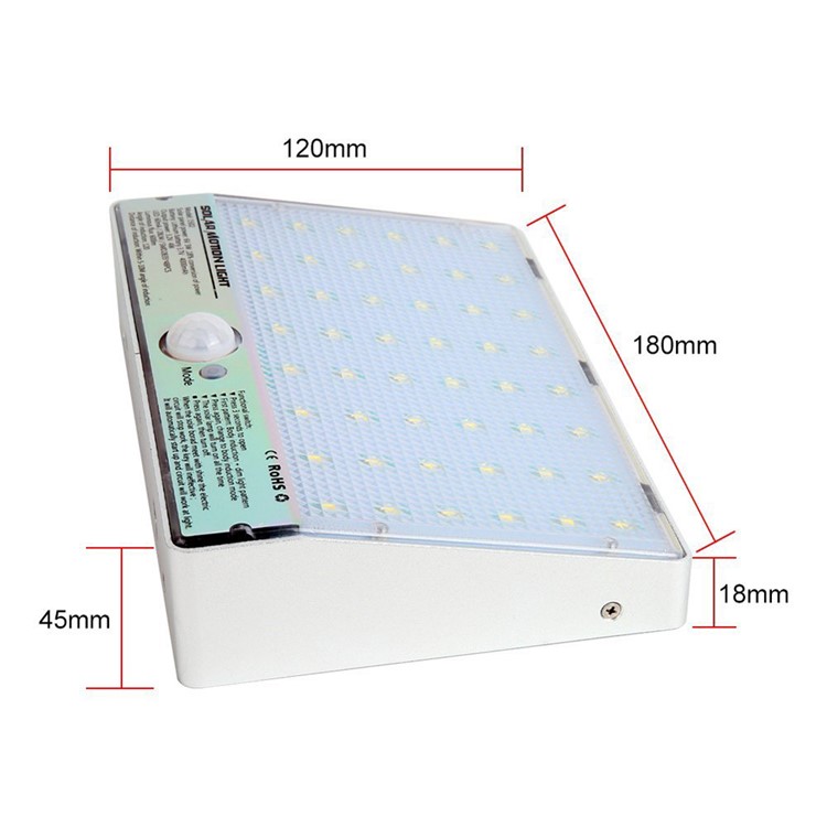Super Bright 48 LED Solar Powered Waterproof Motion Sensor Wall Light for Outdoor Garden Path-11
