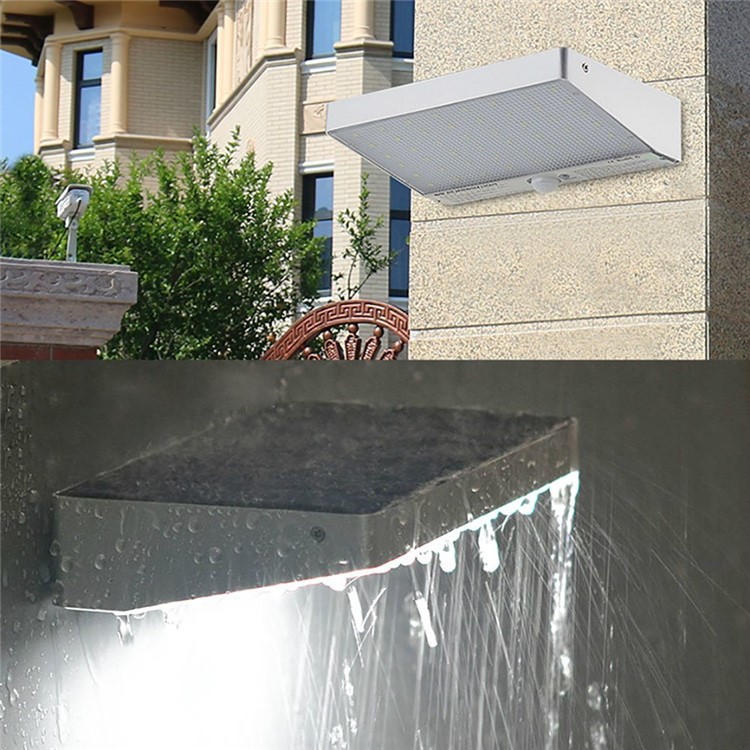 Super Bright 48 LED Solar Powered Waterproof Motion Sensor Wall Light for Outdoor Garden Path-2