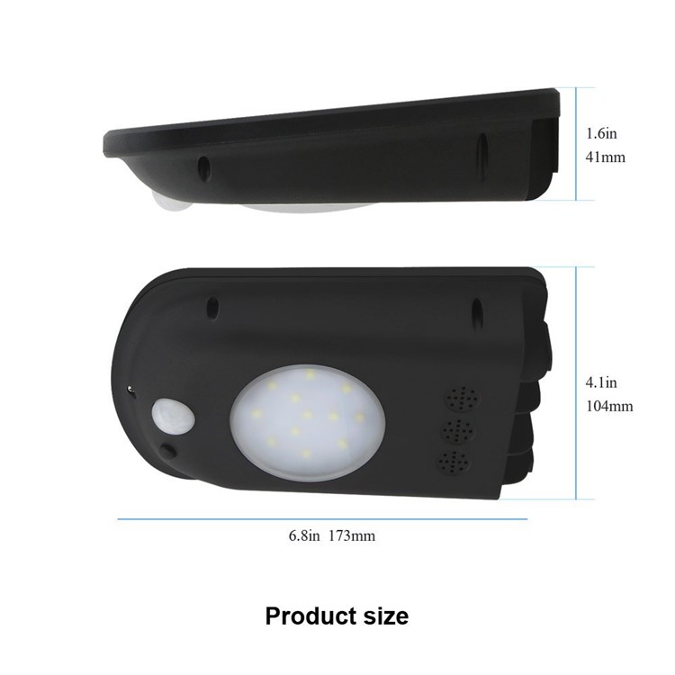 12 LEDs Sensor Outdoor Solar Powered Wall Light Waterproof Motion Sensor Security Light-2