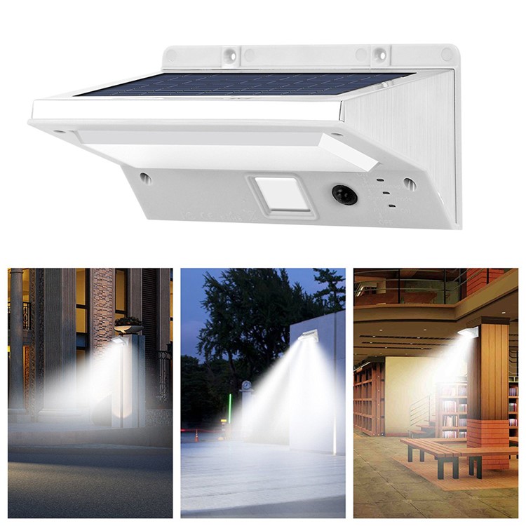 3 Modes 21-LED Solar Powered Motion Sensor Outdoor Wall Light IP44 Waterproof-1