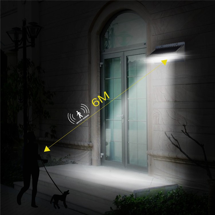 3 Modes 21-LED Solar Powered Motion Sensor Outdoor Wall Light IP44 Waterproof-12