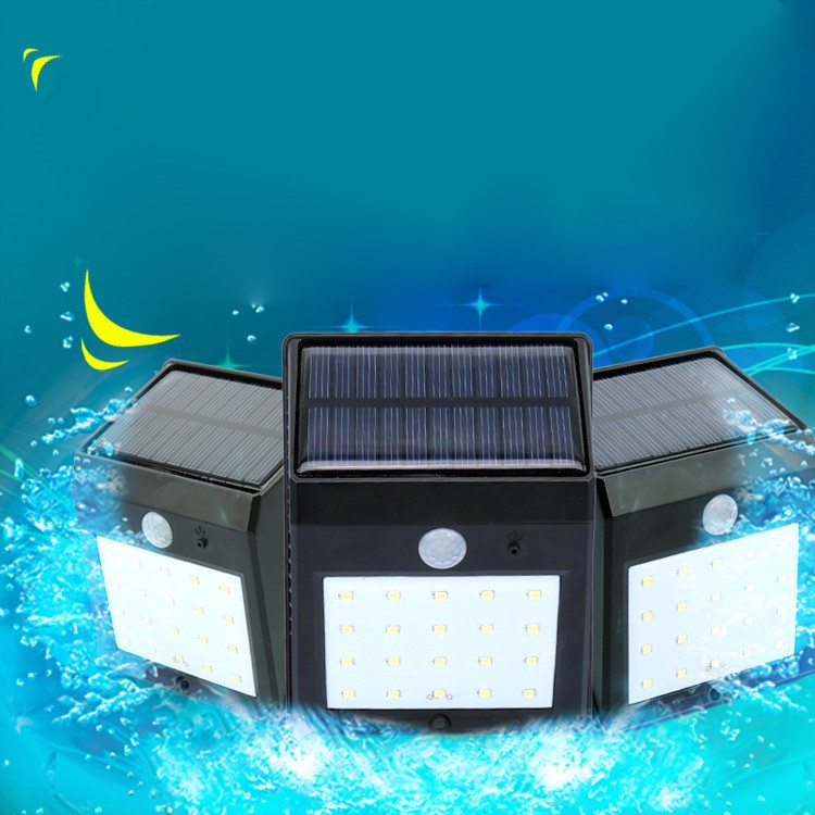 20 LEDs Solar Power Triangle PIR Light Human Motion & Light Sensor Yard Wall Lamp-1