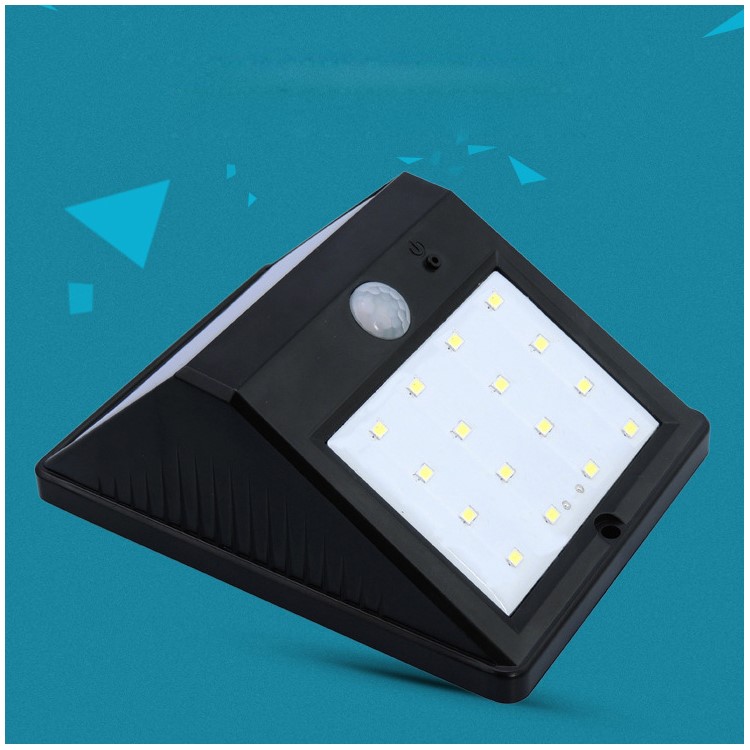 16 LED Solar Powered Motion Sensor Light Waterproof Wall Lamp Triangle Shape-1