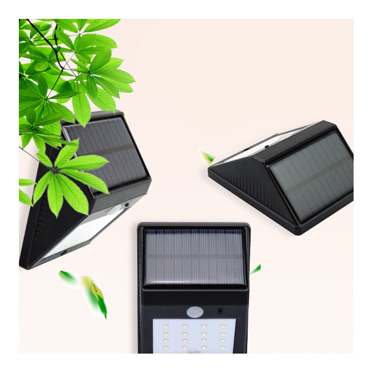 16 LED Solar Powered Motion Sensor Light Waterproof Wall Lamp Triangle Shape-2