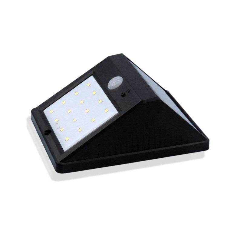 16 LED Solar Powered Motion Sensor Light Waterproof Wall Lamp Triangle Shape-3