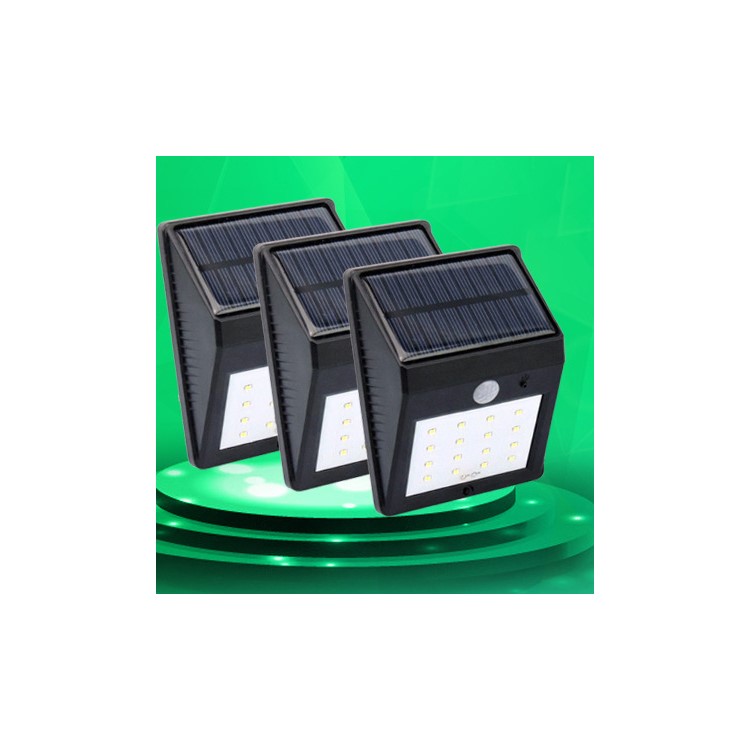 16 LED Solar Powered Motion Sensor Light Waterproof Wall Lamp Triangle Shape-4