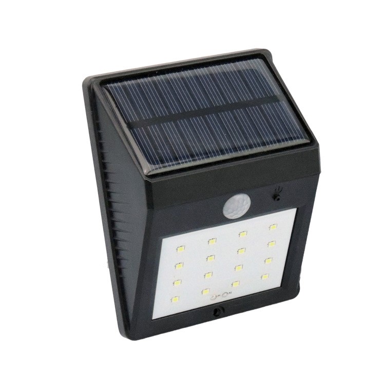 16 LED Solar Powered Motion Sensor Light Waterproof Wall Lamp Triangle Shape-7