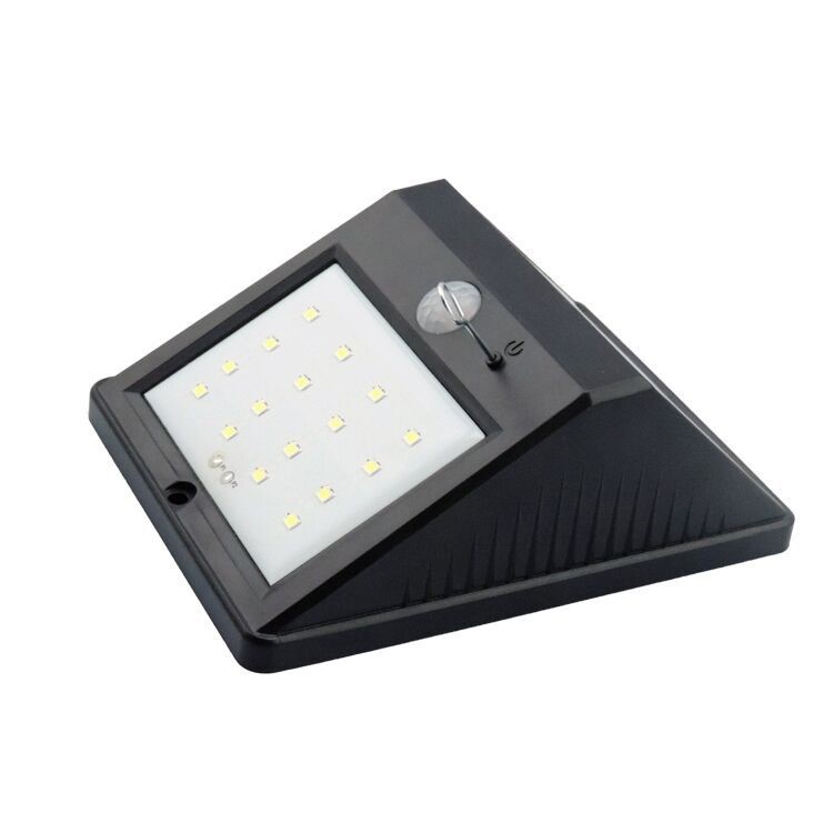 16 LED Solar Powered Motion Sensor Light Waterproof Wall Lamp Triangle Shape-9