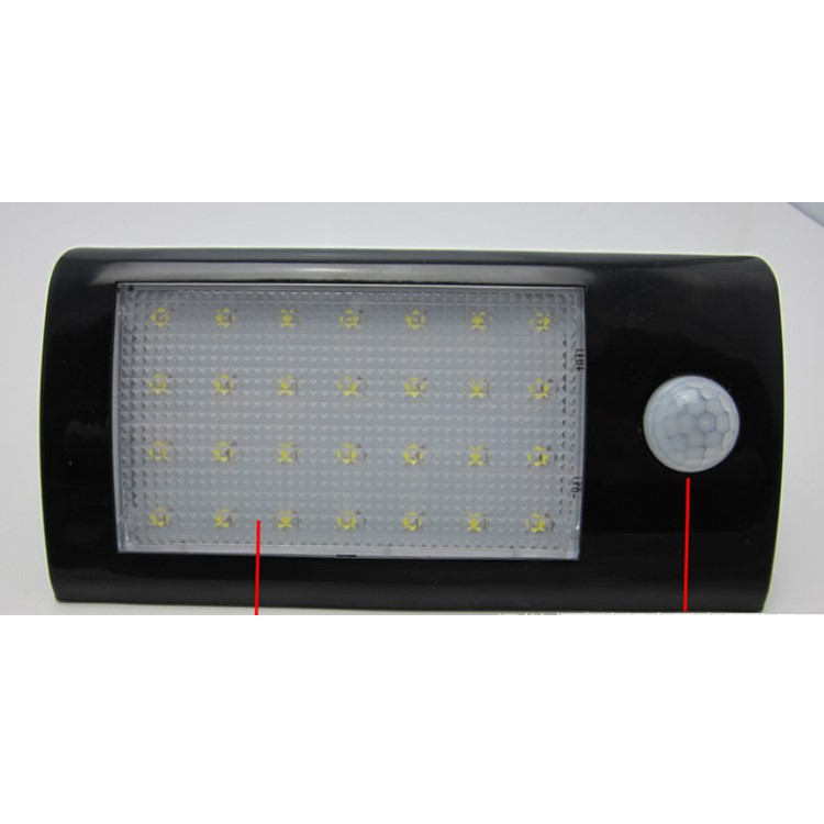 28-LED IR Infrared Motion Solar Powered Light Outdoor Triangle Shape Wall Lamp-4