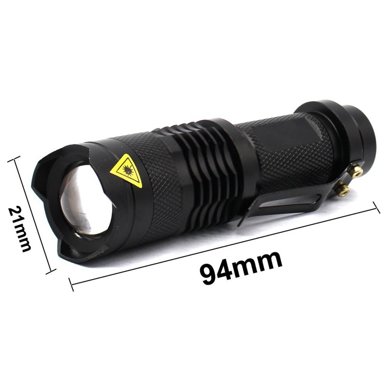 XLD-006G Mini CREE LED Torch 10W 1100LM 200m Light Range - Black-4