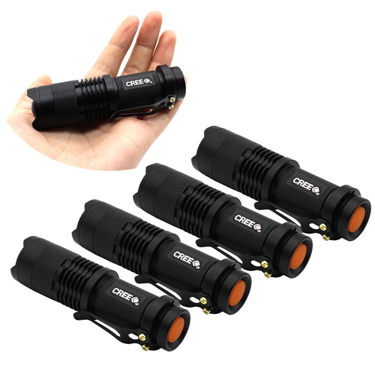 XLD-006G Mini CREE LED Torch 10W 1100LM 200m Light Range - Black-5