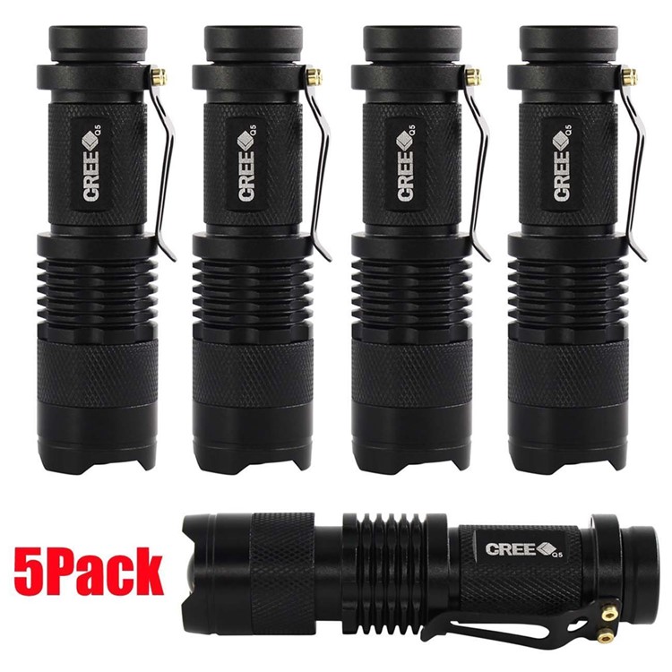 XLD-006G Mini CREE LED Torch 10W 1100LM 200m Light Range - Black-6