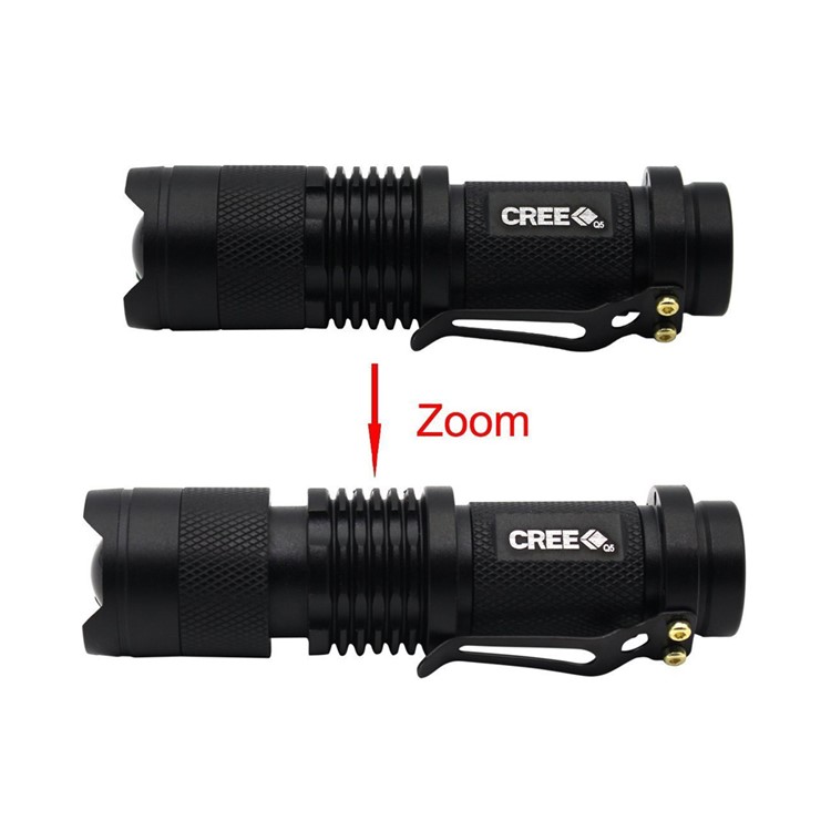 XLD-006G Mini CREE LED Torch 10W 1100LM 200m Light Range - Black-7