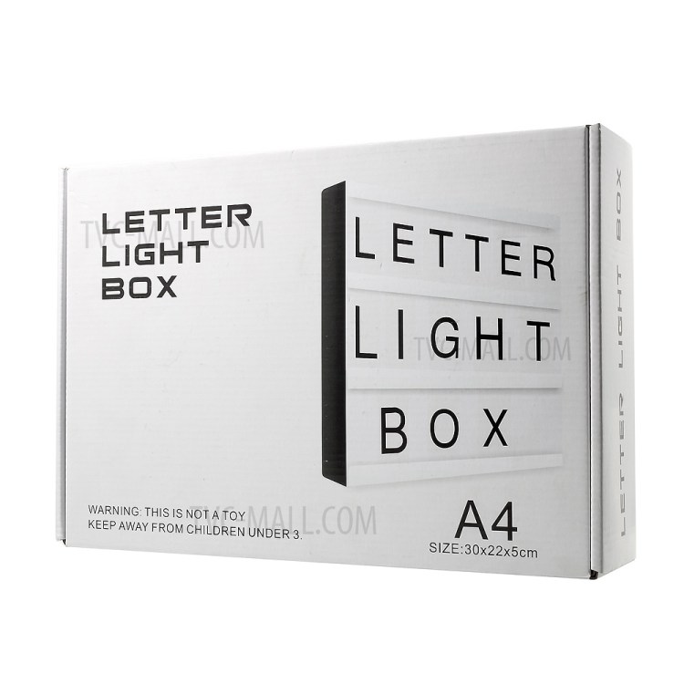 Free Combination LED Cinematic Letter Light Box Wedding Shop Decoration Light with 96 Letters/Symbols XS-LA4-14