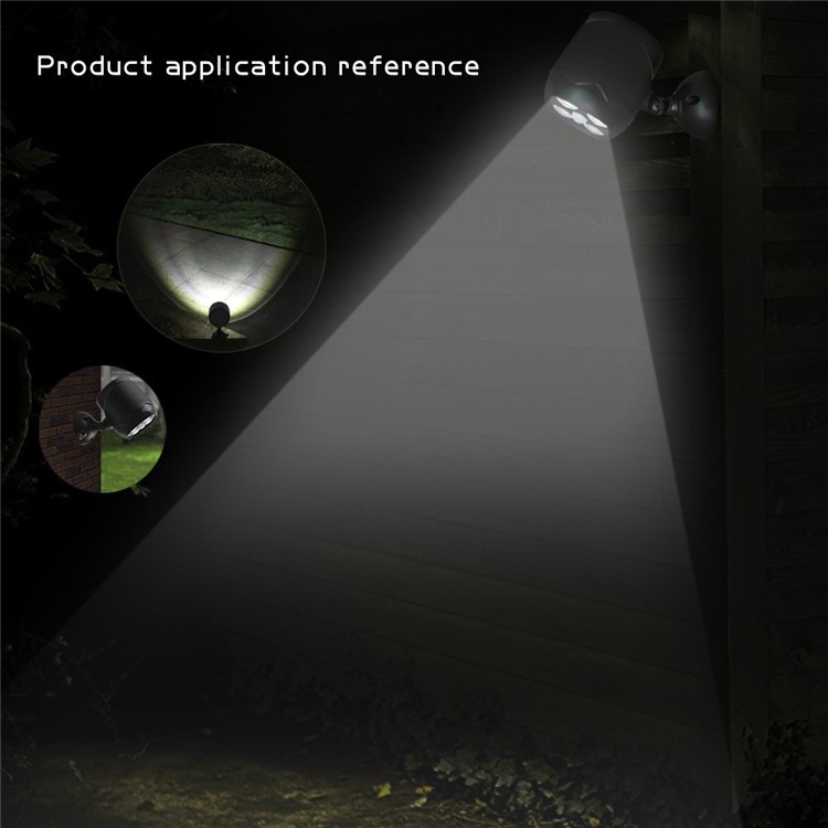 4 LEDs Sensor Outdoor Batteries Powered Wall Light Waterproof Motion Sensor Security Light-10