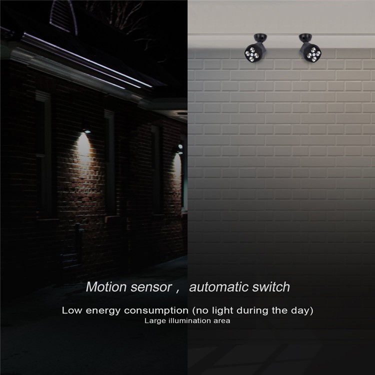 4 LEDs Sensor Outdoor Batteries Powered Wall Light Waterproof Motion Sensor Security Light-13