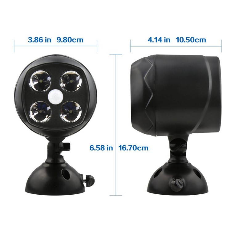 4 LEDs Sensor Outdoor Batteries Powered Wall Light Waterproof Motion Sensor Security Light-4