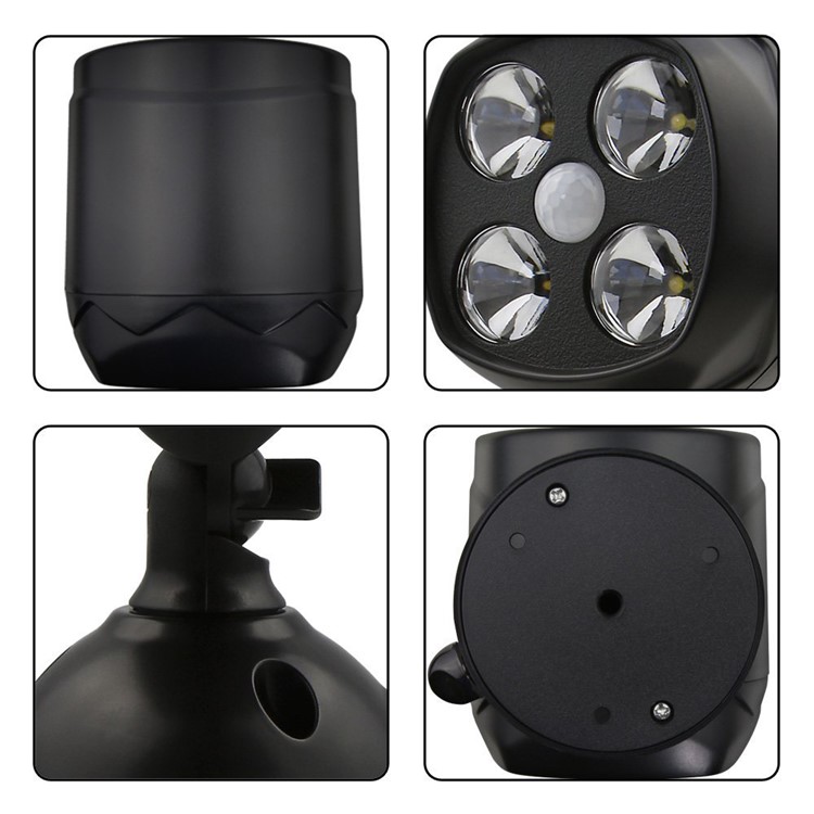 4 LEDs Sensor Outdoor Batteries Powered Wall Light Waterproof Motion Sensor Security Light-7