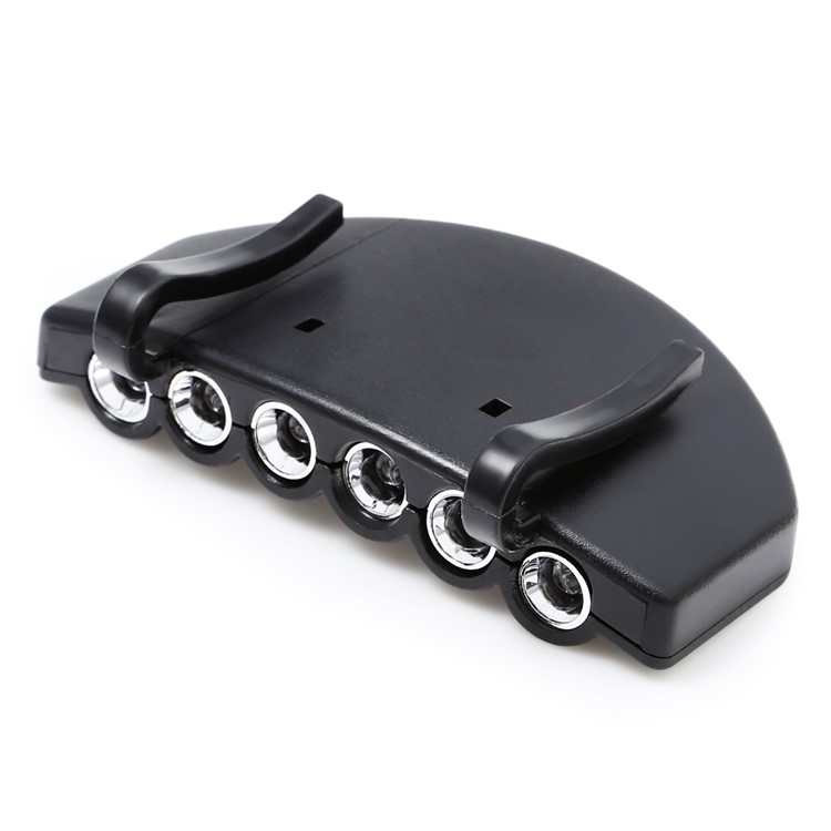 6 LED Hat Clip Light Hands Free Ball Cap Visor Light for Camping, Fishing, Home Use - Black-2