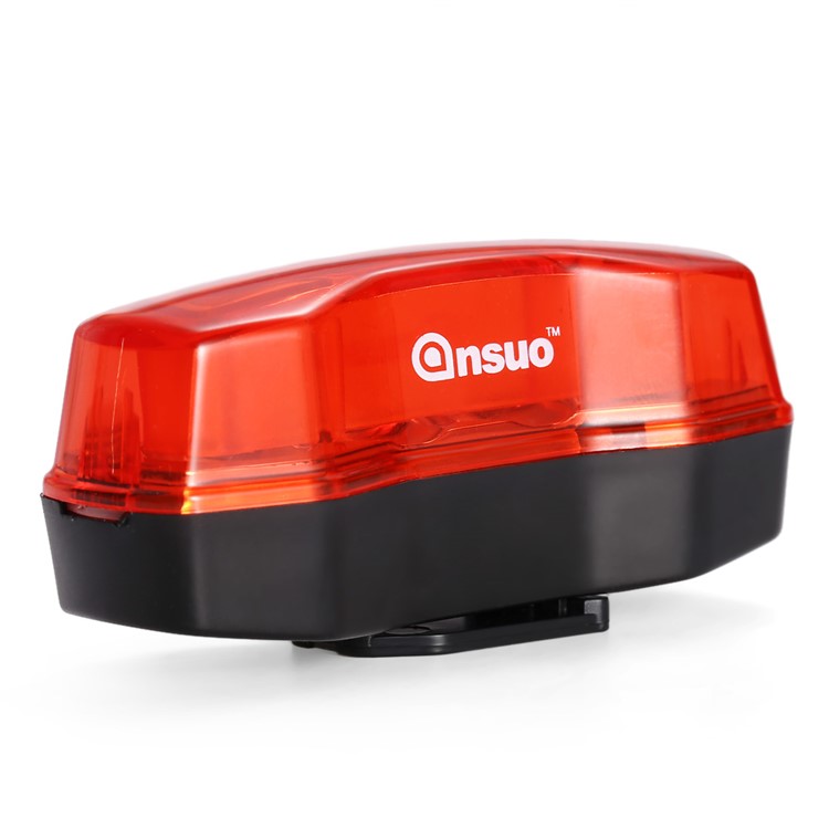 ANSUO Outdoor Waterproof Highlight 4-LED Bicycle Tail Light - Red-3